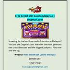 new free credit malaysia slot